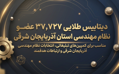 دیتابیس طلایی ۳۷,۷۲۷ عضو نظام مهندسی استان آذربایجان شرقی